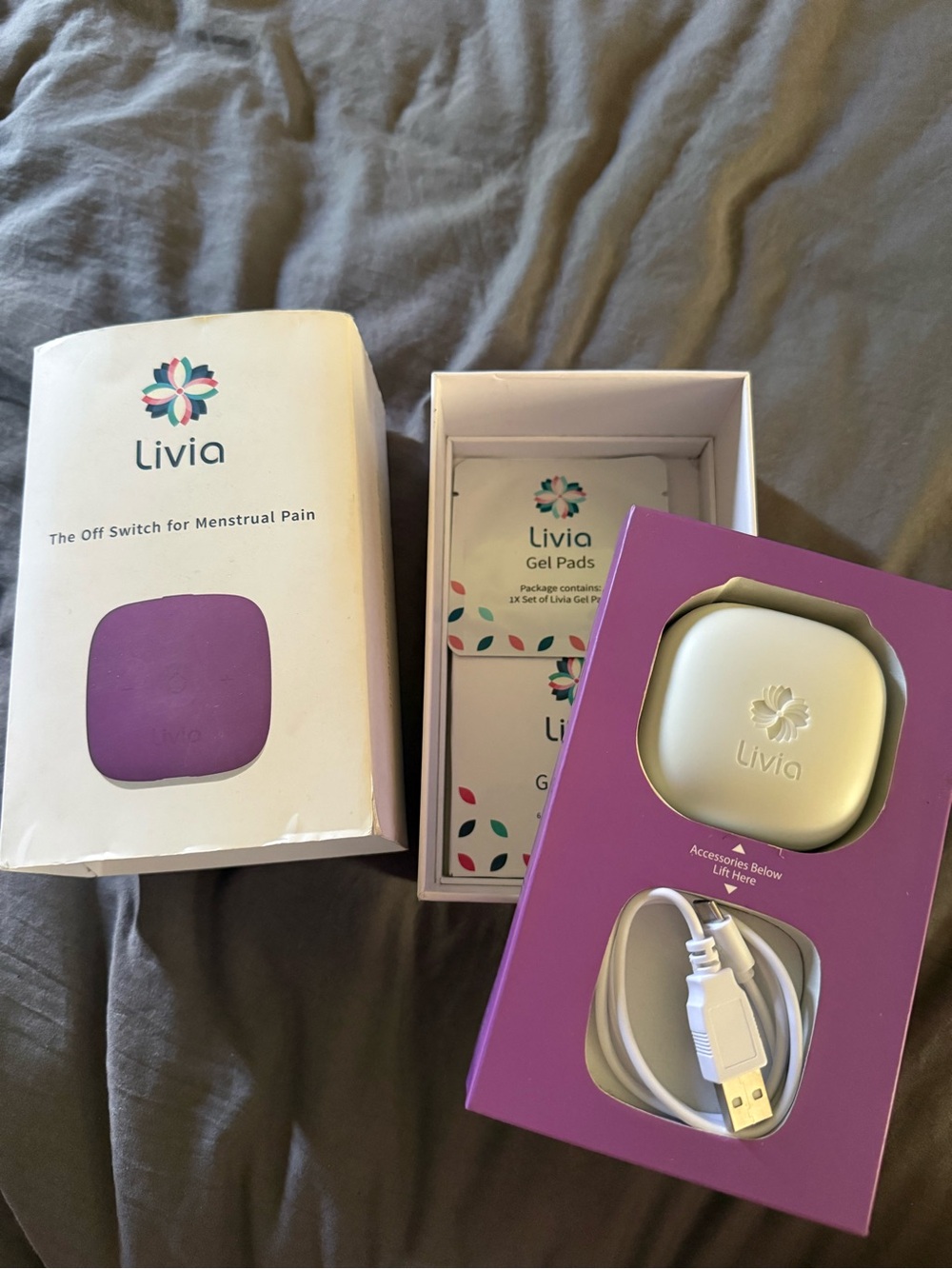 Livia Menstrual Pain Relief Device in Purple